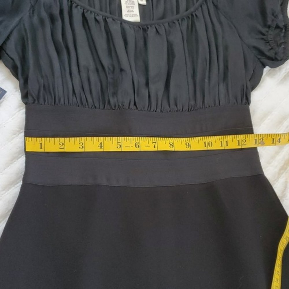 Classic Little Black Cocktail Dress Medium Cummerbund Waistband Formal Party - Picture 15 of 15